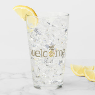 Niedliches Ananas Willkommensglas Glas