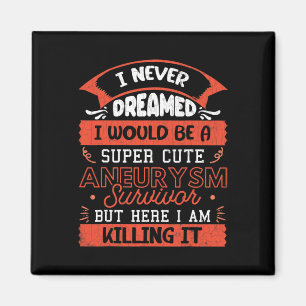 Niedliches Aneurysma Survivor Gehirnbewusstsein Op Magnet