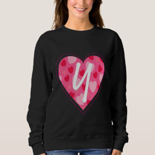 Niedliches Anfangsbuchstaben Y Herzmuster für W Sweatshirt