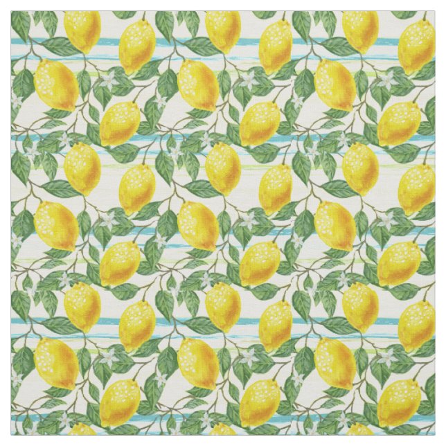 Niedliches Angesagtes tropisches Sommerlemon-Fruch Stoff (Muster)