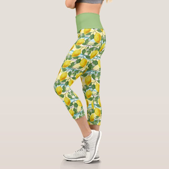 Niedliches Angesagtes tropisches Sommerlemons Fruc Capri Leggings (Links)