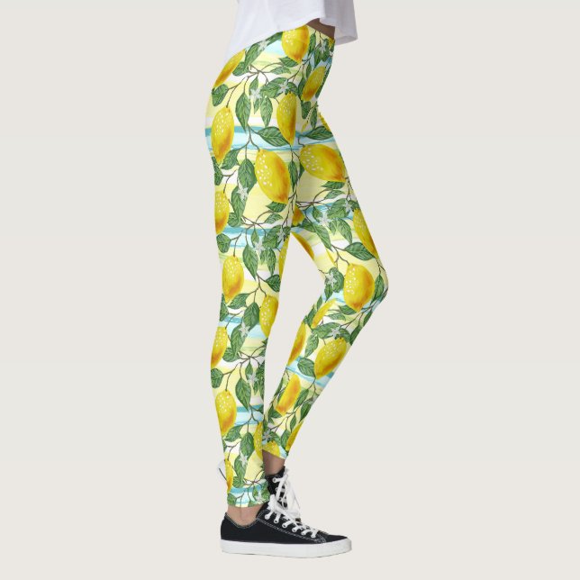Niedliches Angesagtes tropisches Sommerlemons Fruc Leggings (Rechts)