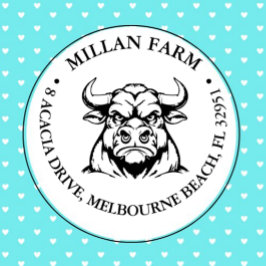 Niedliches Angus Bull-Thema Permastempel