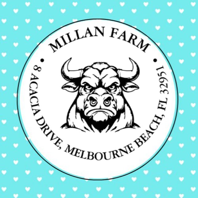 Niedliches Angus Bull-Thema Permastempel (Add a touch of joy to your crafts with the Cute Cow theme Self-inking Stamp)