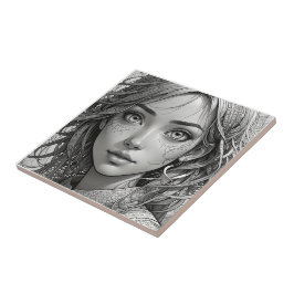 Niedliches Animateurportrait Fliese