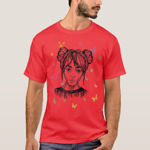 Niedliches Anime Girl mit Butterlies Premium T-Shirt