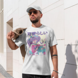 Niedliches Anime-Girl mit Ponytails T-Shirt