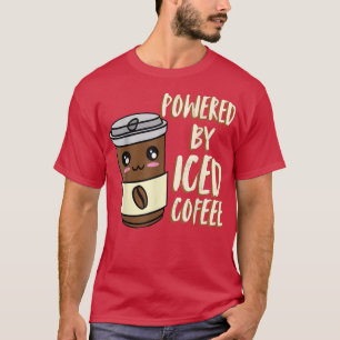 Niedliches Anime mit Eiskaffee T-Shirt