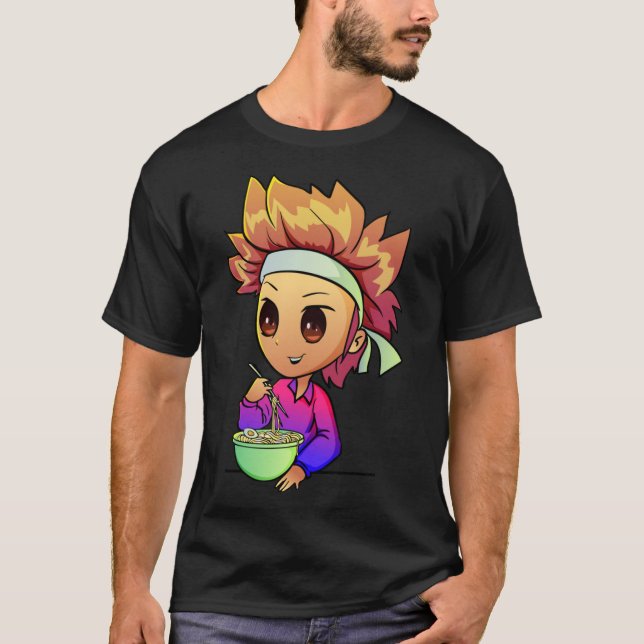 Niedliches Anime T-Shirt Ramen Nahrungskriege für  (Vorderseite)