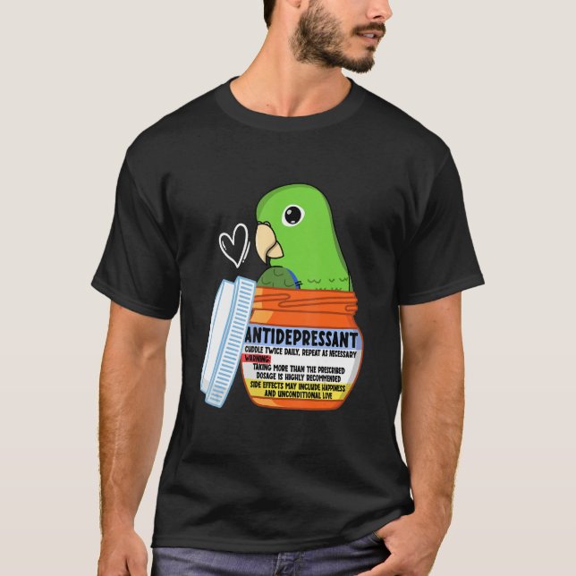 Niedliches Antidepressivum Papagei I T-Shirt (Vorderseite)