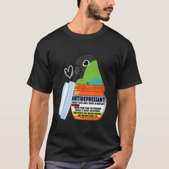 Niedliches Antidepressivum Parrot I Nanday Conure T-Shirt (Vorderseite)
