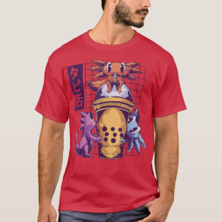 Niedliches Aolotl Ice Creme Cone Japanisches Anime T-Shirt