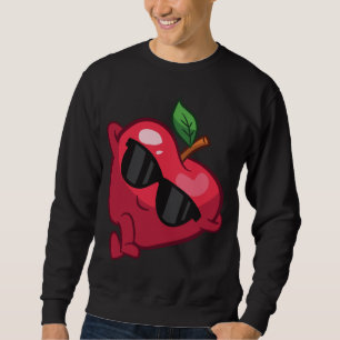 Niedliches Apfelfrucht entspannend Lazy Apfel Sweatshirt