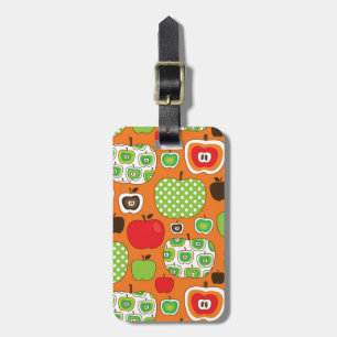 Niedliches Apfelillustrationsmuster Gepäckanhänger