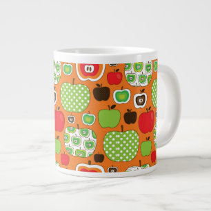 Niedliches Apfelillustrationsmuster Jumbo-Tasse