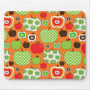 Niedliches Apfelillustrationsmuster Mousepad