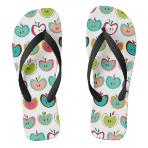 Niedliches Apfelmuster Flip Flops