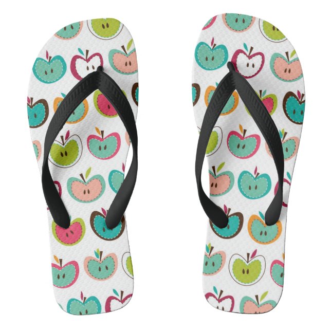 Niedliches Apfelmuster Flip Flops (Fußbett)