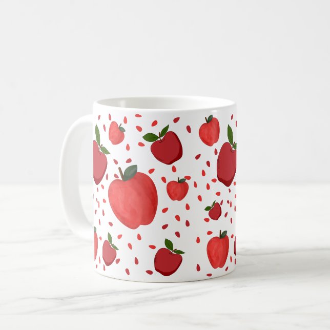 Niedliches Apple-Muster Kaffeetasse (Vorderseite Links)