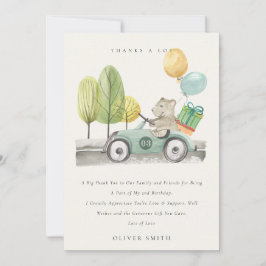 Niedliches Aqua Green jedes Alter Geburtstagsparty Dankeskarte