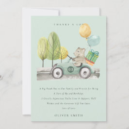 Niedliches Aqua Green jedes Alter Geburtstagsparty Dankeskarte