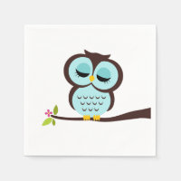 Niedliches Aqua Owl