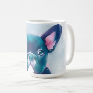 Niedliches Aquamarin rosa, französisches Bulldog D Kaffeetasse