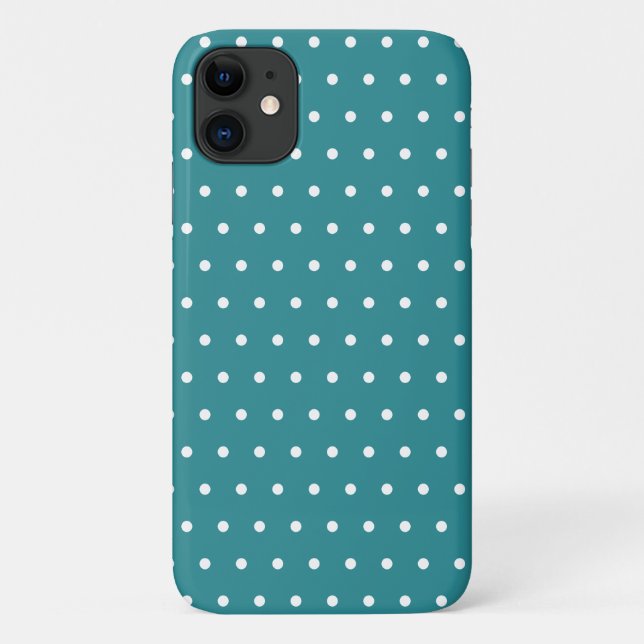 Niedliches Aquamarines Polka Dot Muster Case-Mate iPhone Hülle (Rückseite)