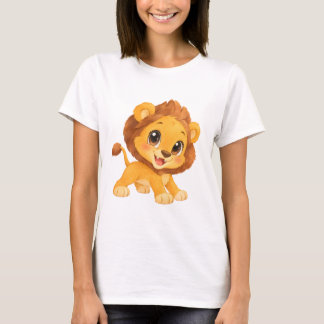 Niedliches Aquarell-Löwenbaby T-Shirt