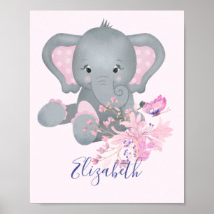 Niedliches Aquarellbaby Poster