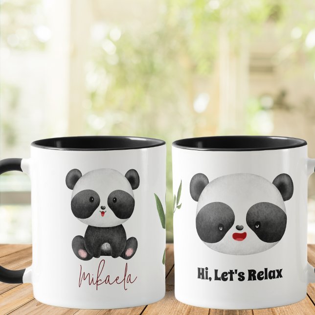 Niedliches Aquarellfarben-Panda Tasse (Von Creator hochgeladen)
