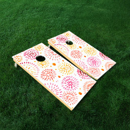 Niedliches Aquarellfeuerwerk in Gelb und Orange