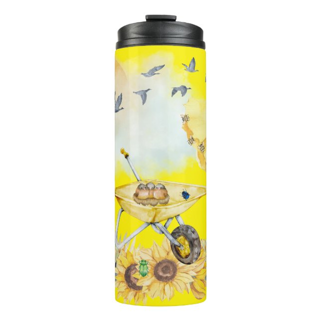 Niedliches Aquarellgelb | Thermosbecher (Vorderseite)