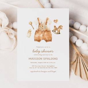 Niedliches Aquarellgeschlecht - Neutrale Babydusch Einladung