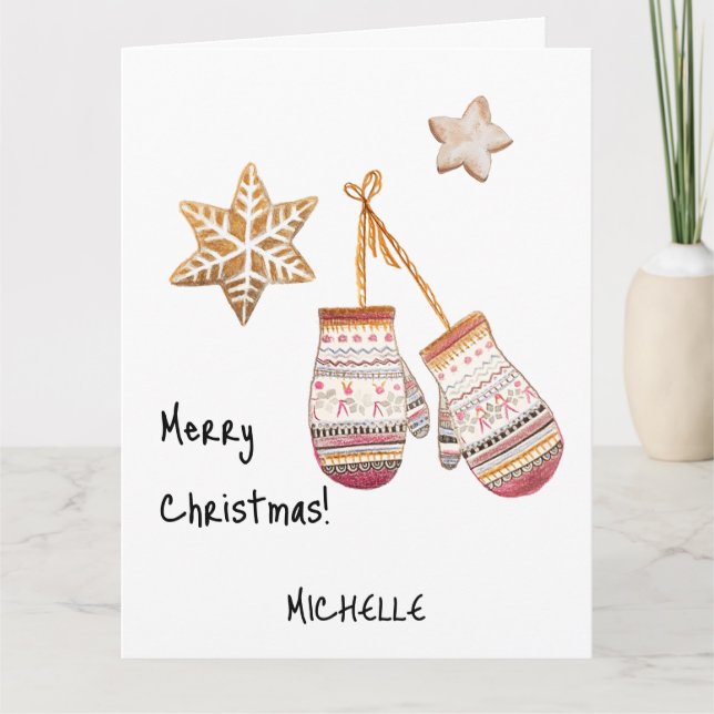 Niedliches Aquarellland Rustikale Illustrationen Karte (Vorderseite)