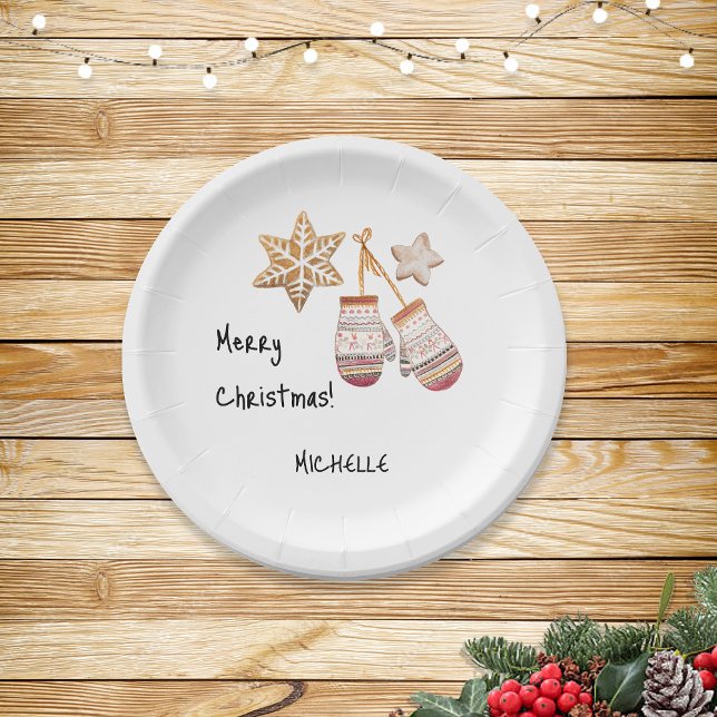 Niedliches Aquarellland Rustikale Illustrationen Pappteller (Von Creator hochgeladen)