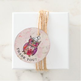 Niedliches Aquarellmuster Blumenmuster Vielen Dank Geschenkanhänger