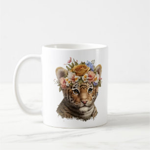 Niedliches Aquarelltiger Kaffeetasse