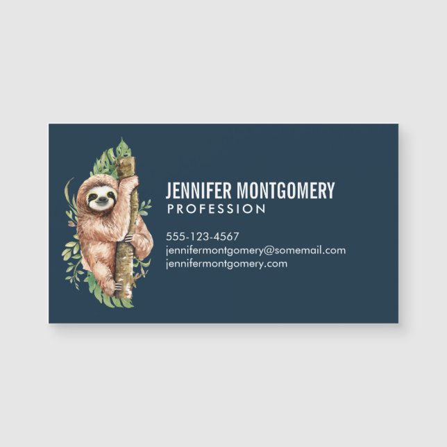 Niedliches Aquarellwasser und tropische Blätter Magnetkarte (Vorderseite)