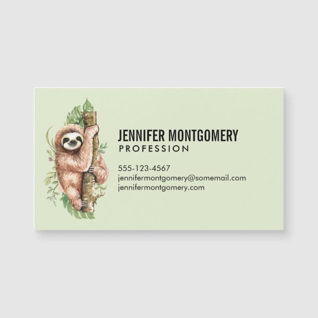 Niedliches Aquarellwasser und tropische Blätter Magnetkarte (Vorderseite)