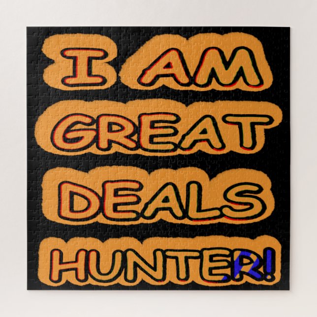 Niedliches Artwork Design "Great Deals Hunter" Jet Puzzle (Vertikal)