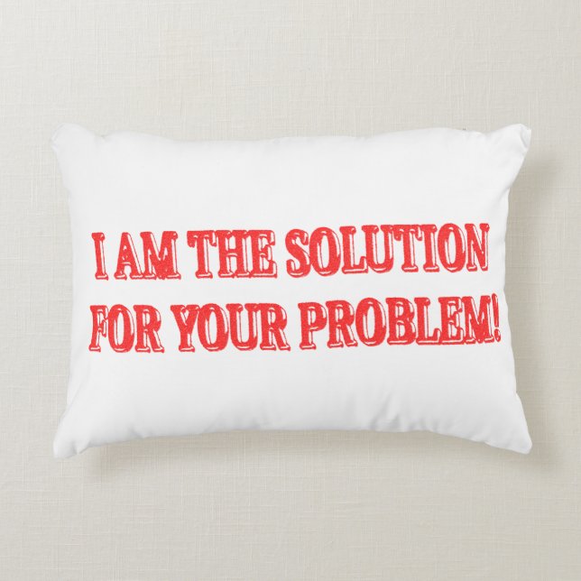 Niedliches Artwork Design "I AM THE SOLUTION" Kauf Dekokissen (Vorderseite)