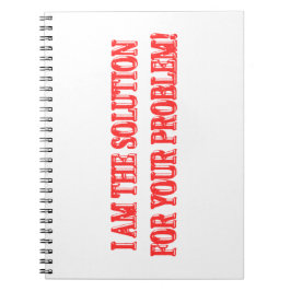 Niedliches Artwork Design "I AM THE SOLUTION" Kauf Notizblock