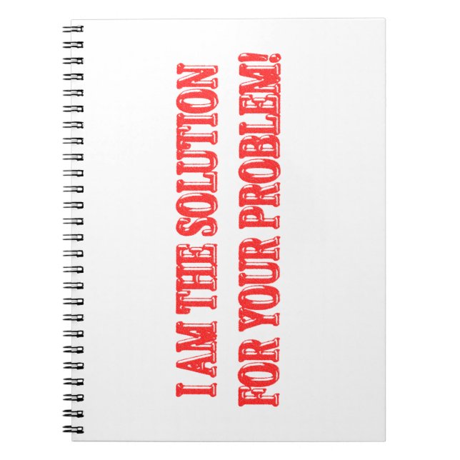 Niedliches Artwork Design "I AM THE SOLUTION" Kauf Notizblock (Vorderseite)