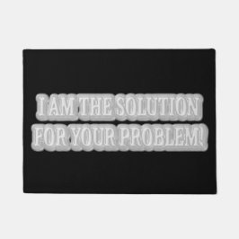 Niedliches Artwork Design über "I AM THE SOLUTION" Fußmatte