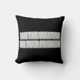 Niedliches Artwork Design über "I AM THE SOLUTION" Kissen