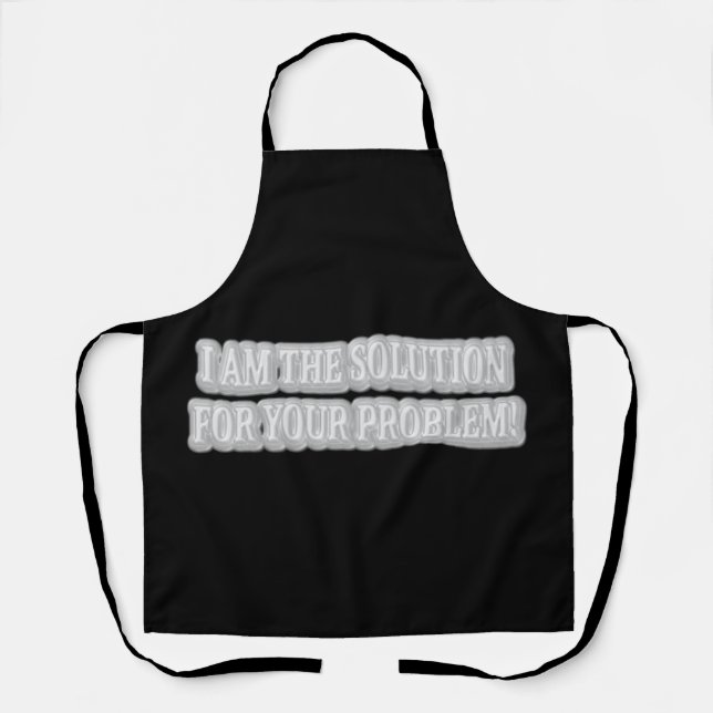 Niedliches Artwork Design über "I AM THE SOLUTION" Schürze (Vorderseite)