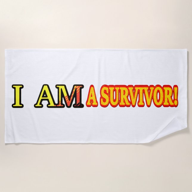 Niedliches Artwork Design "ÜBERLEBEN". Kaufen Strandtuch (Vorderseite)