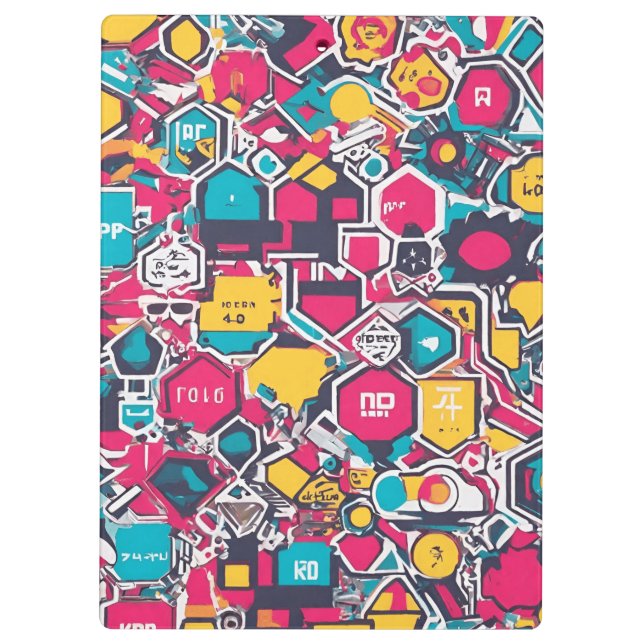 Niedliches ästhetisches Design Klemmbrett (Rückseite)