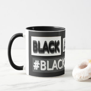 Niedliches Ausdrucksdesign "#BLACKANDWHITE". Jetzt Tasse